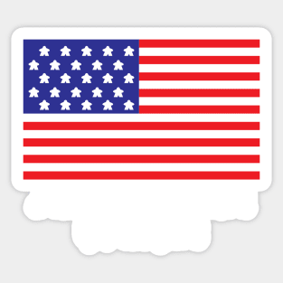 Ameritrash Gamer Board Game Inspired Graphic - Tabletop Gaming Meeple Sticker